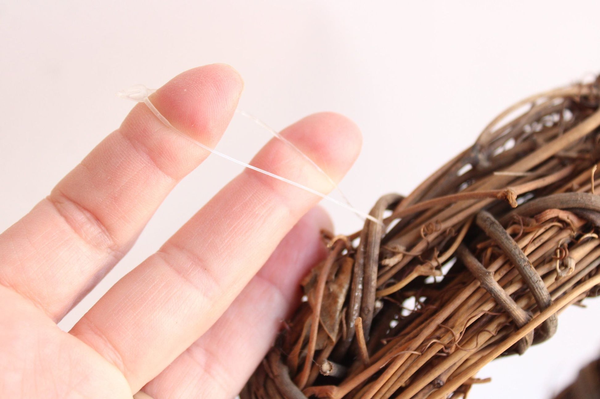 Grapevine Wreath, NOS, 6" Diameter, Single or Double, Natural Round