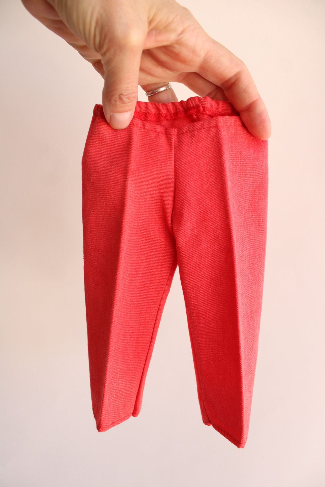 Vintage 1960s Doll Clothes,  Polkadot Dress, White Pajamas, Red Pants
