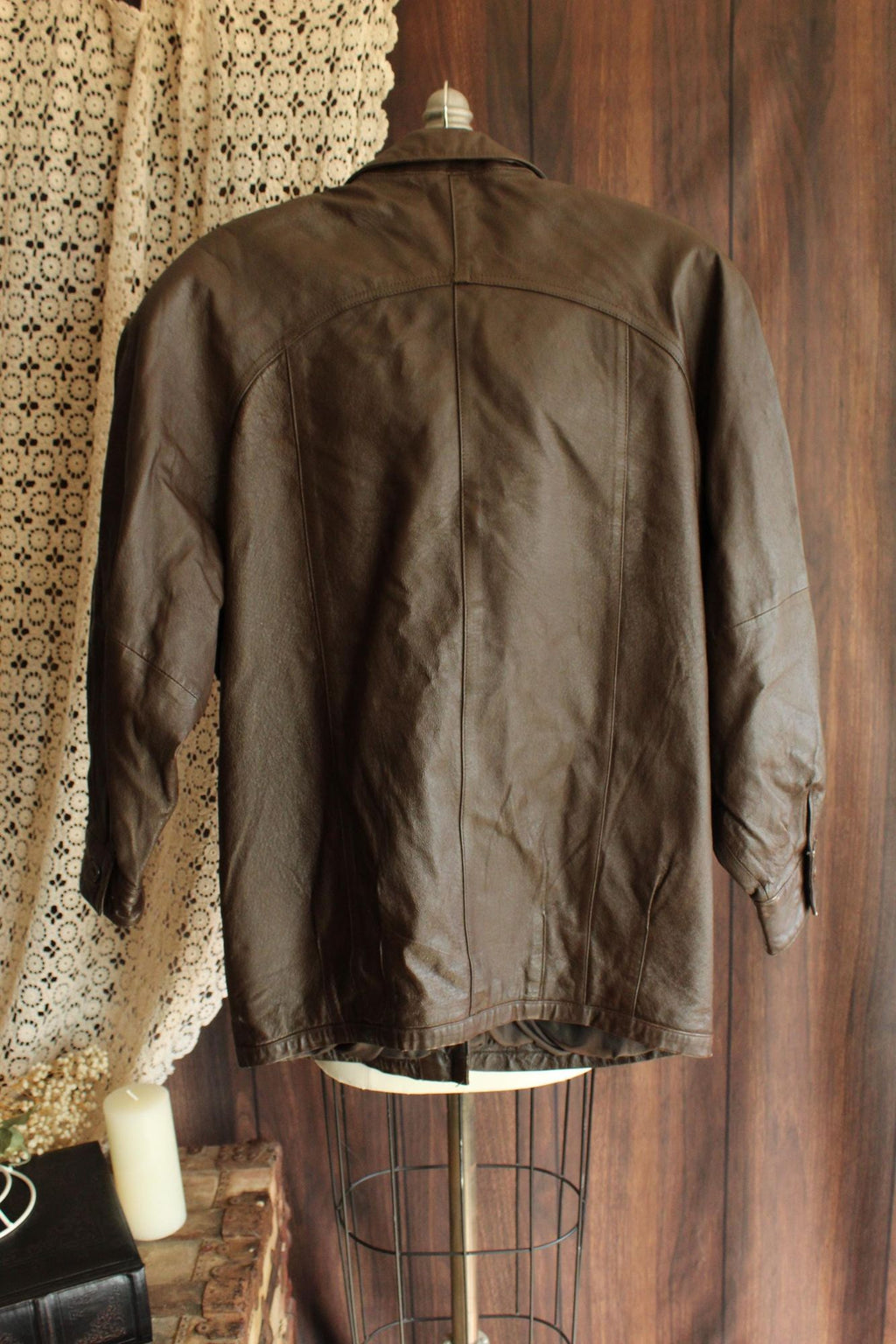 Vintage 1980s 1990s Jacqueline Ferrar Brown Leather Jacket