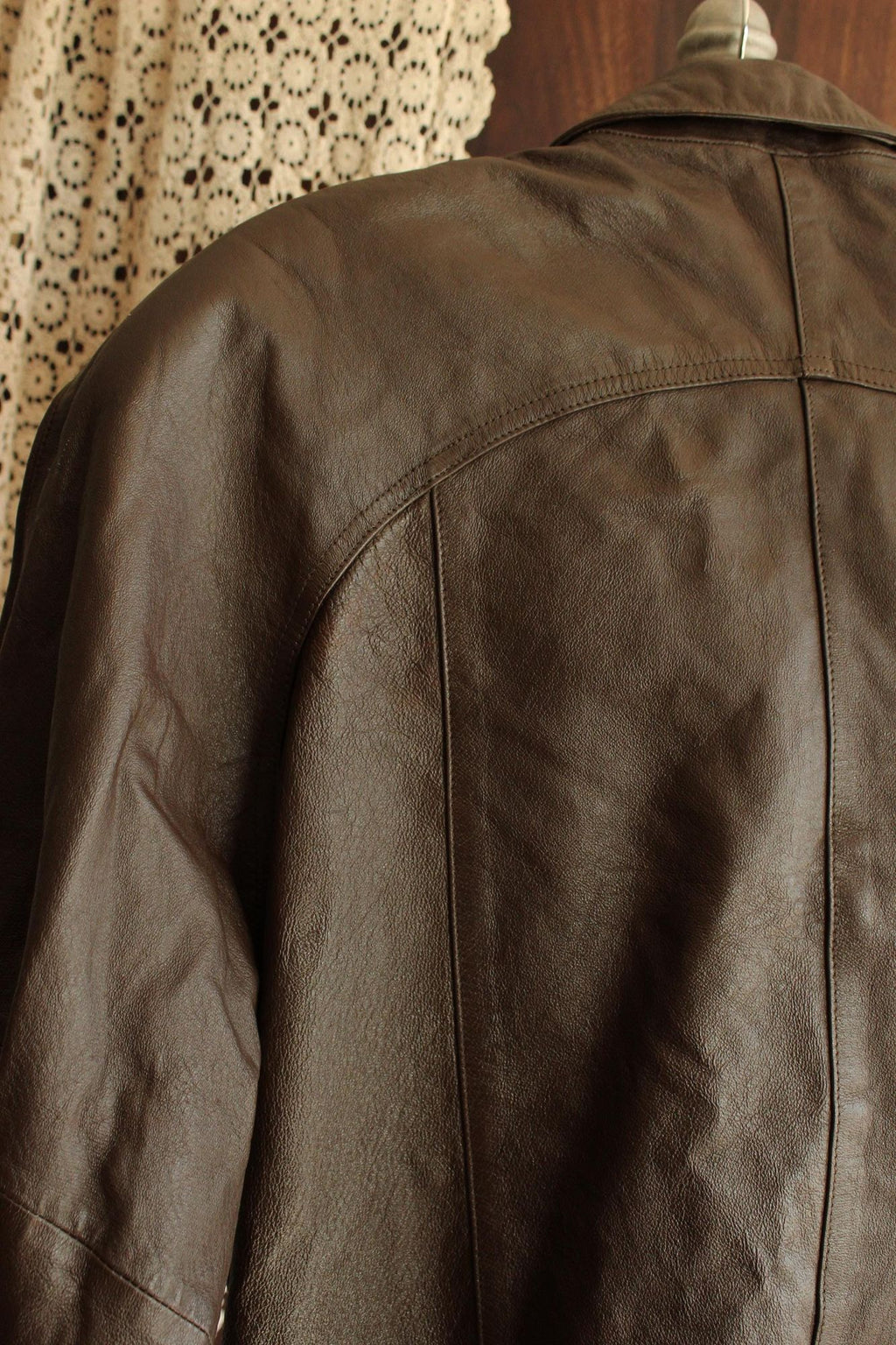 Vintage 1980s 1990s Jacqueline Ferrar Brown Leather Jacket