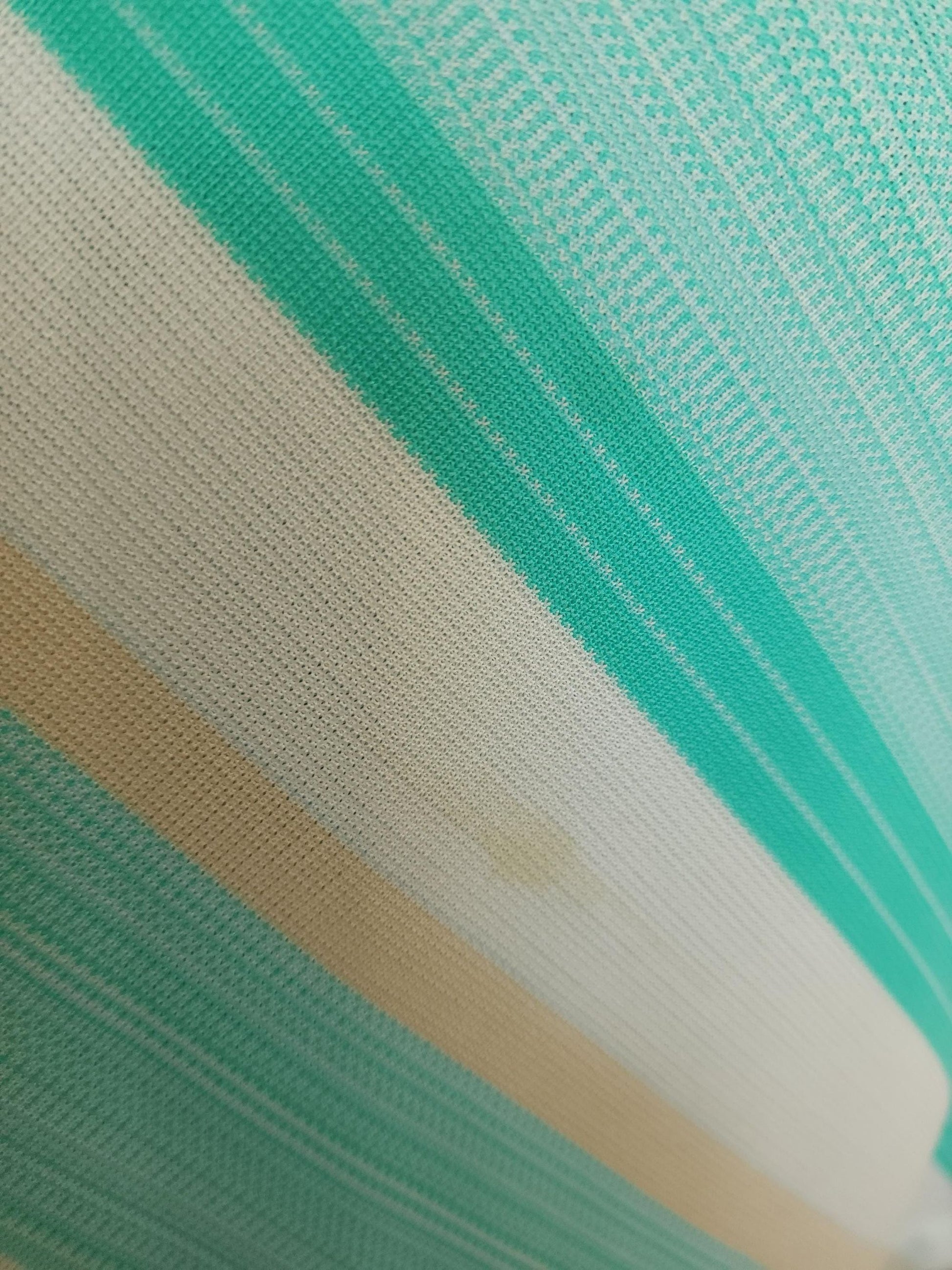 Vintage 1960s 1970s Ted Martin Mint Green and White Striped Maxi Skirt
