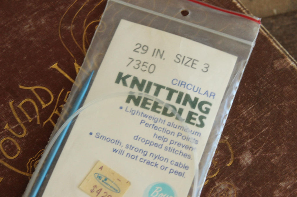 Vintage 1980s Knitting Needles, NOS Boye Size 3 Circular 29" 7350