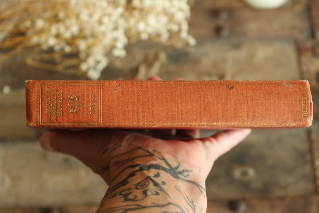 Vintage 1900s Book, A Book of American Humorous Verse, Poetry, Duffield & Company