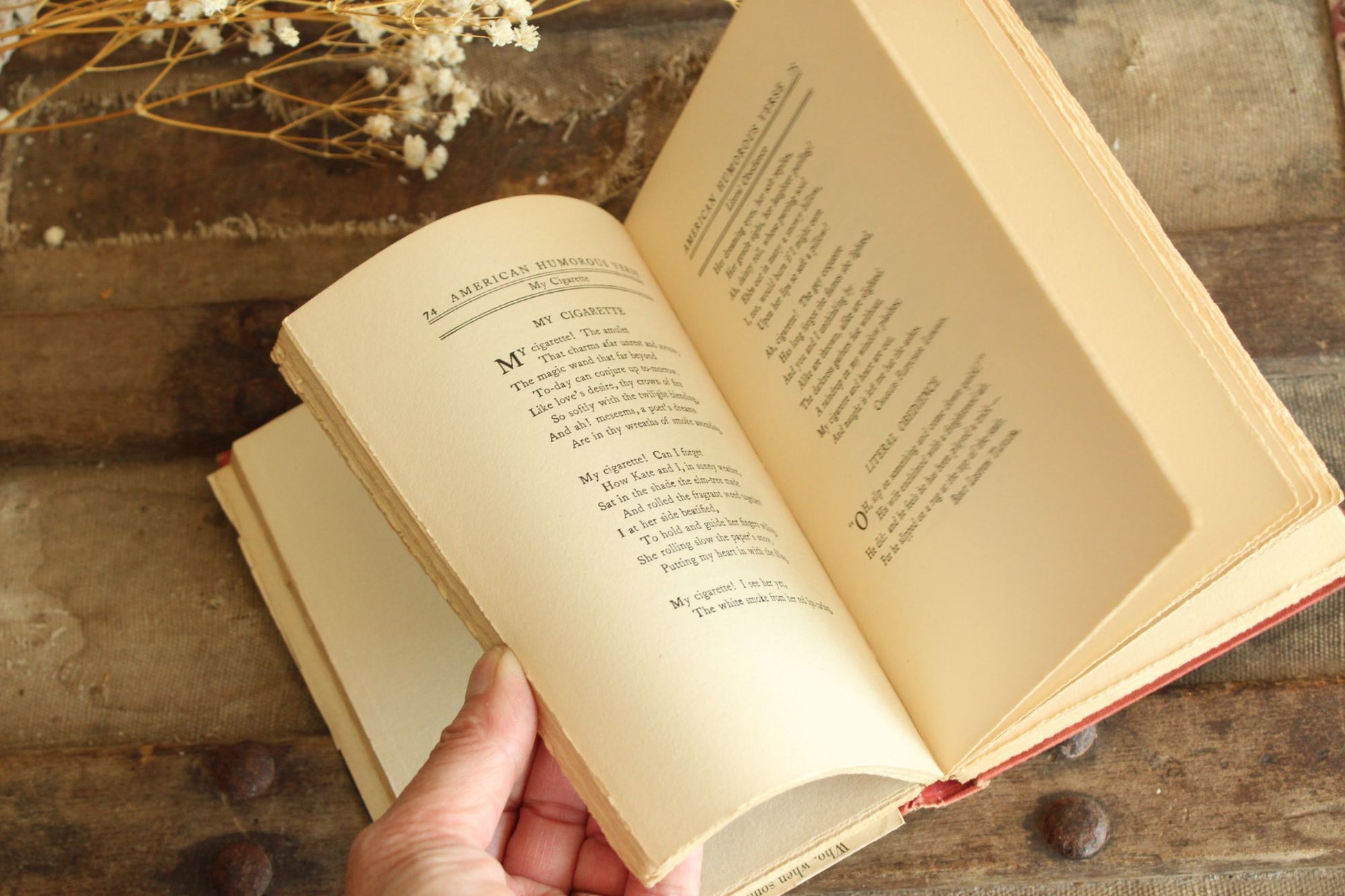 Vintage 1900s Book, A Book of American Humorous Verse, Poetry, Duffield & Company