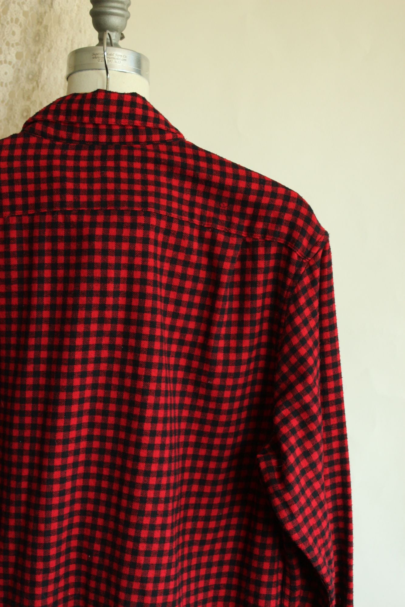 Goodfellow & Co Mens, Size L, Red & Black Plaid Button-Up Flannel Shirt
