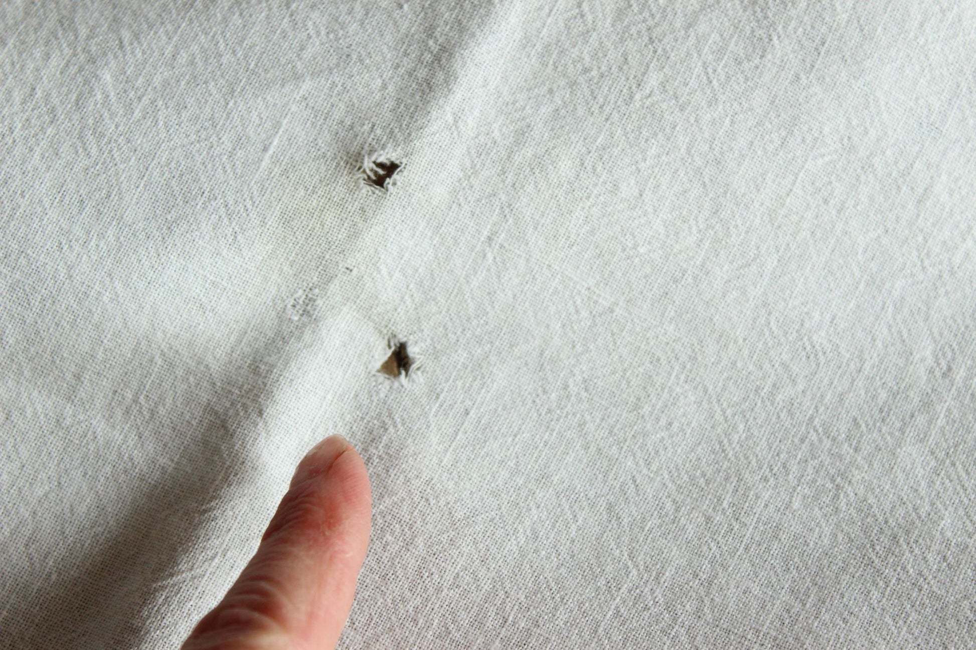 Vintage 1950s Feedsack Tablecloth with Teapot Cross-stitch