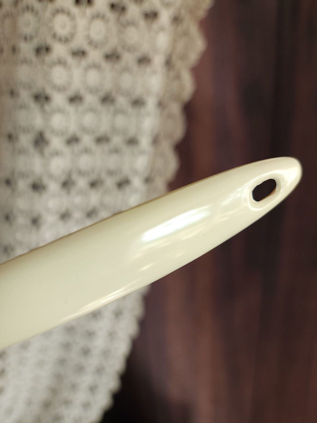 Vintage 1970s Large Cream Melamine Ware Ladle