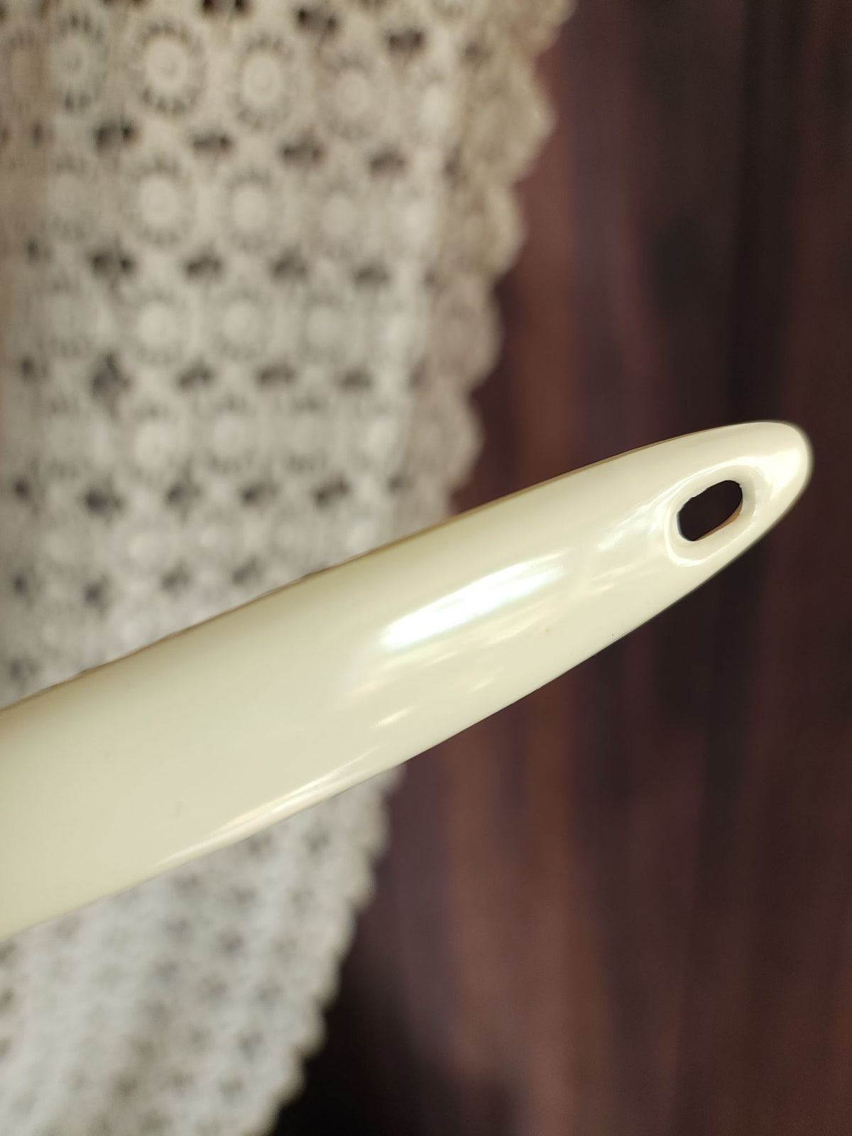Vintage 1970s Large Cream Melamine Ware Ladle