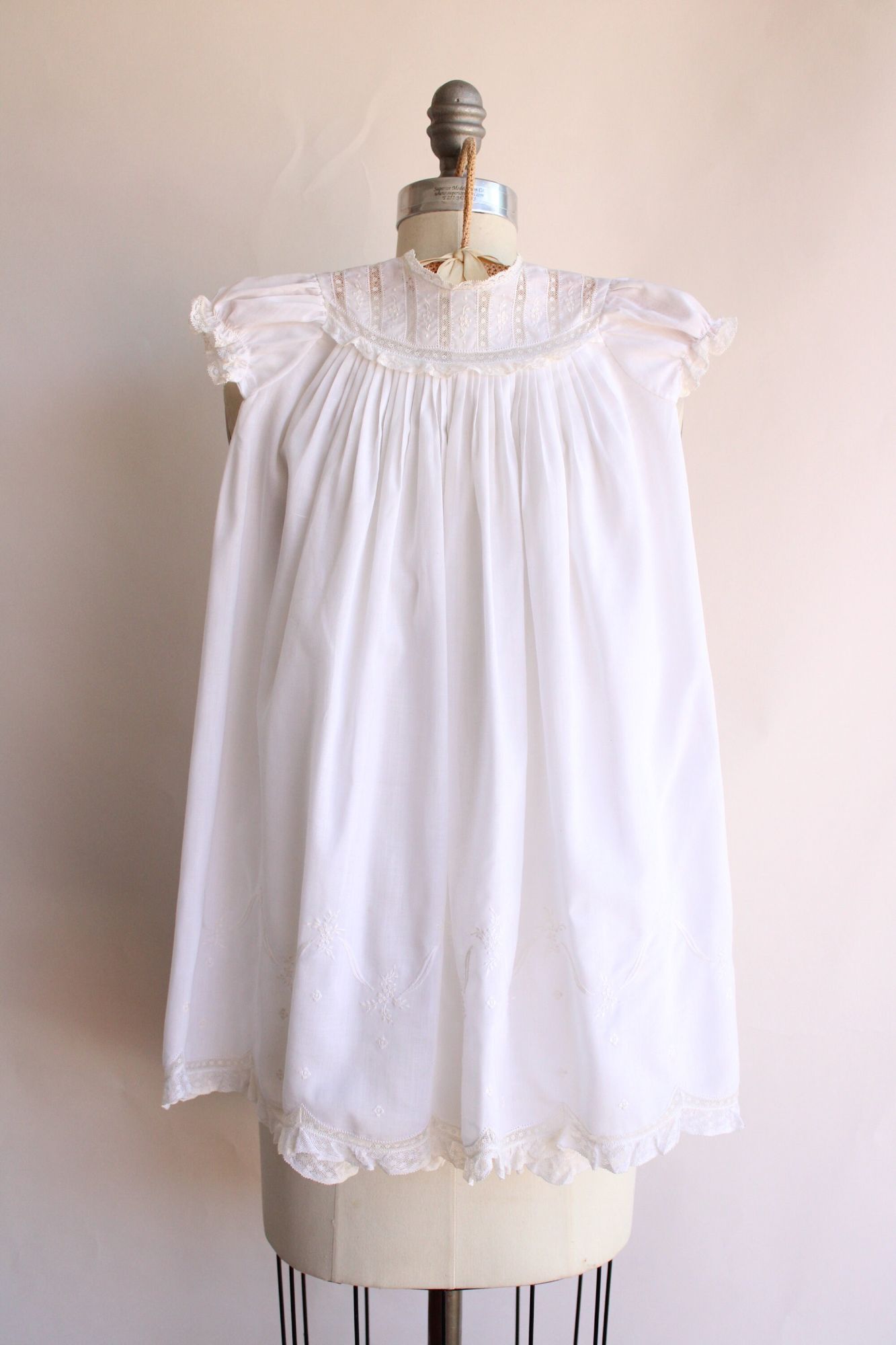 Vintage 1970s Baby Christening Dress