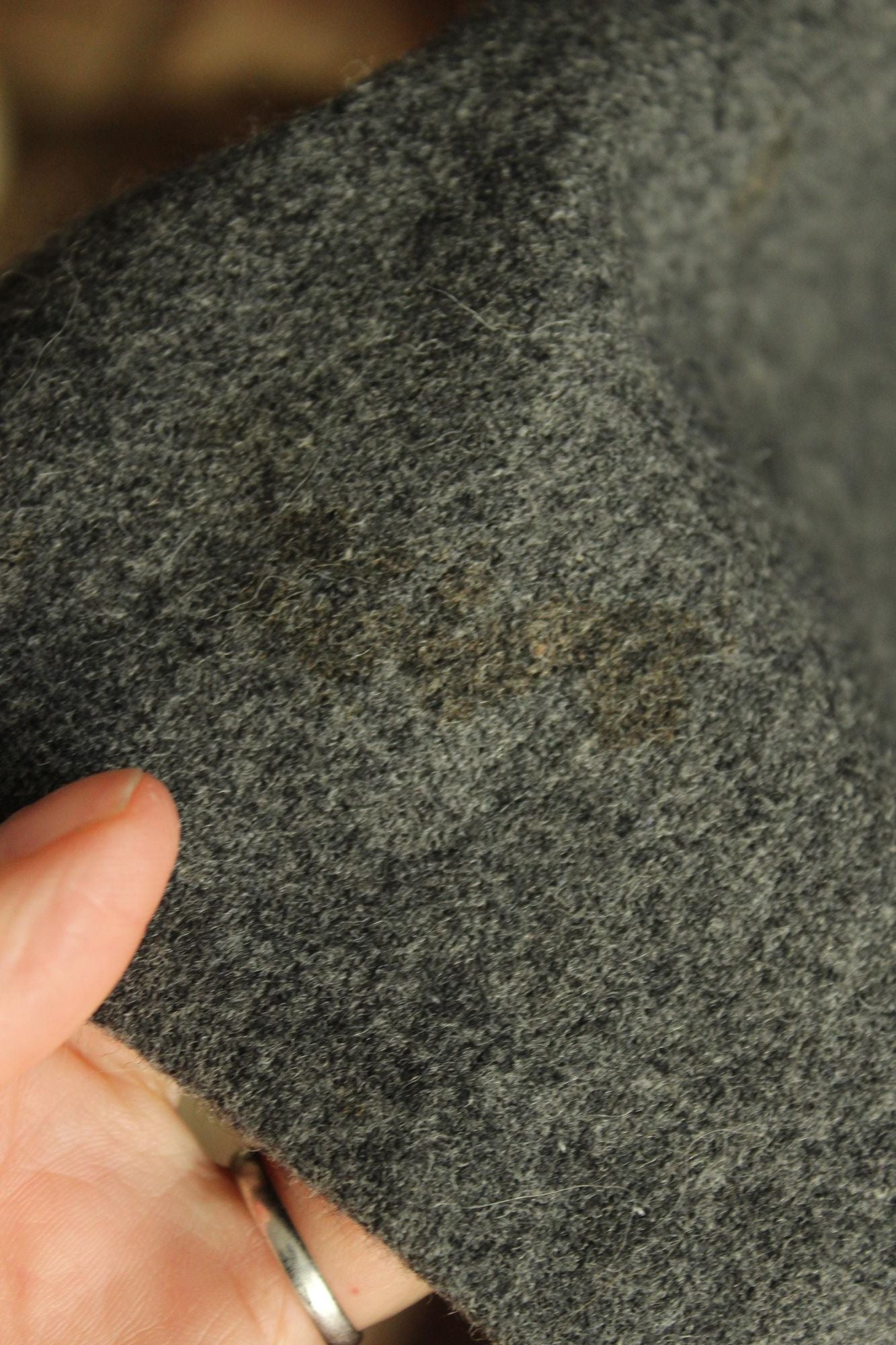 Vintage 1950s Campus Casuals Pleated Grey Wool Skirt