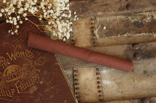 Vintage Fabric Fat Quarter, Brown Cotton Quilt Fabric Scrap, 18x22"