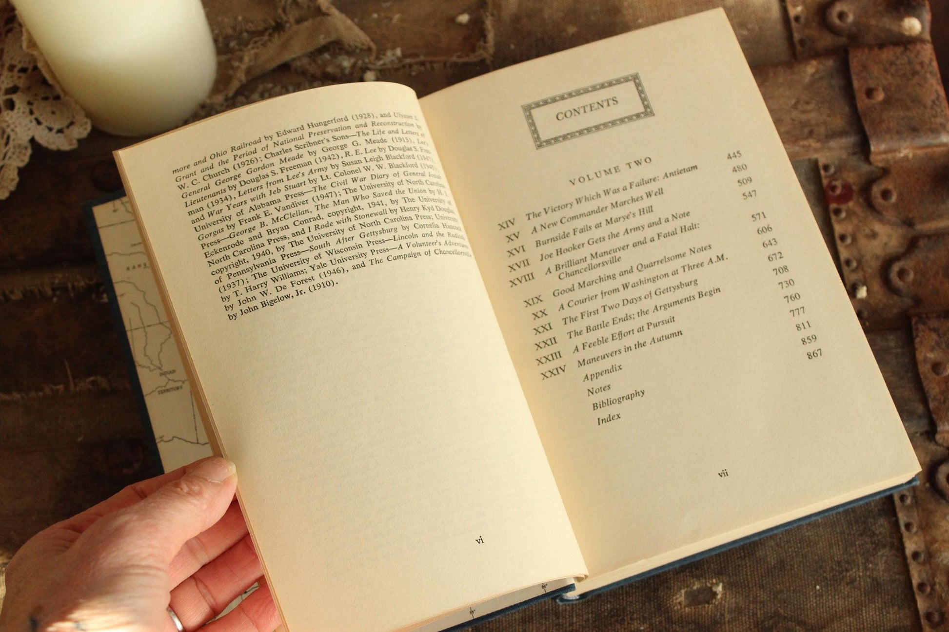 Vintage 1940s Book, "Lincoln Finds a General, Volume Two" First Edition, Kenneth Williams