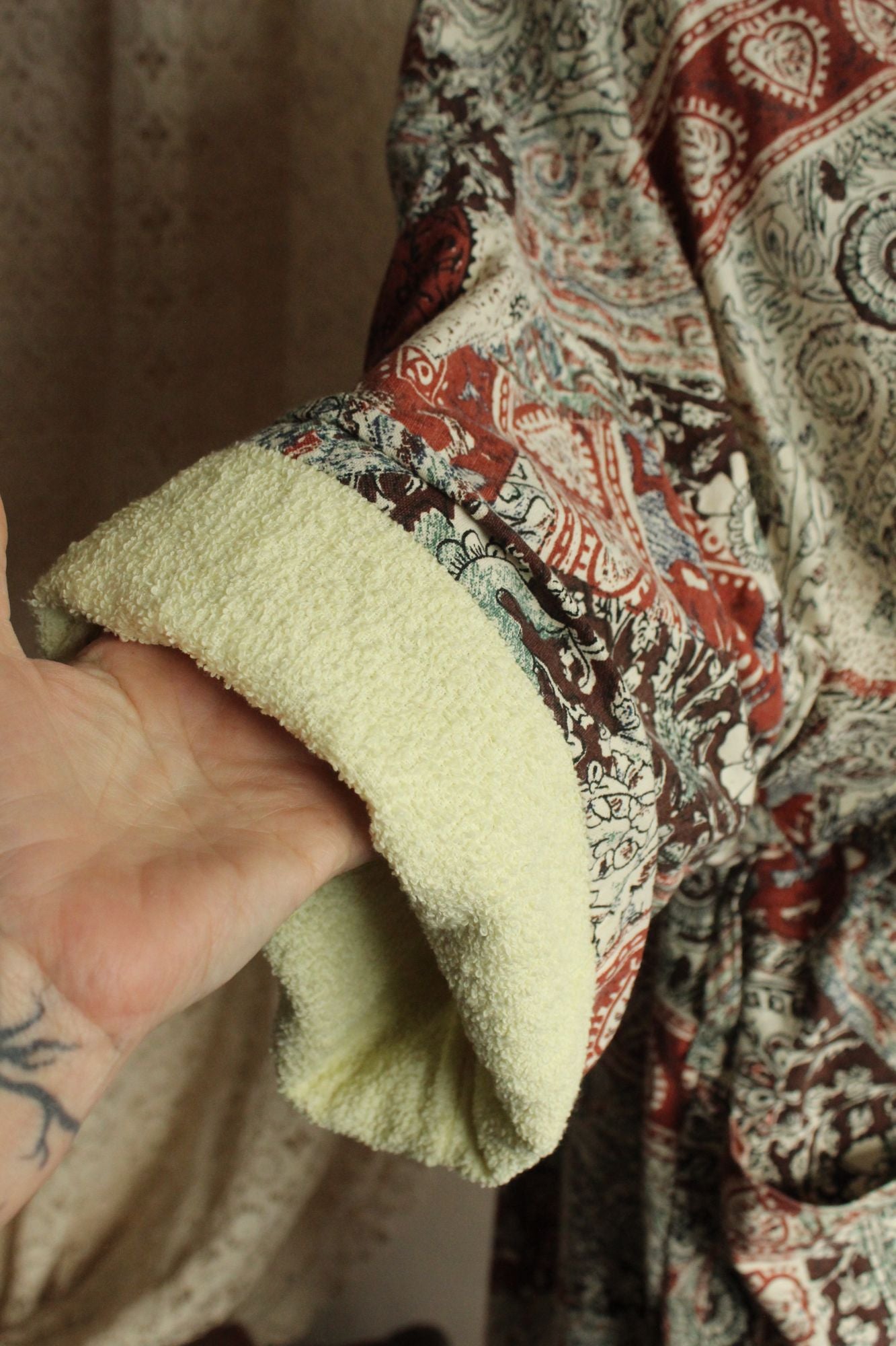 Vintage 1960s 1970s Roytex Terrycloth Robe with Pockets
