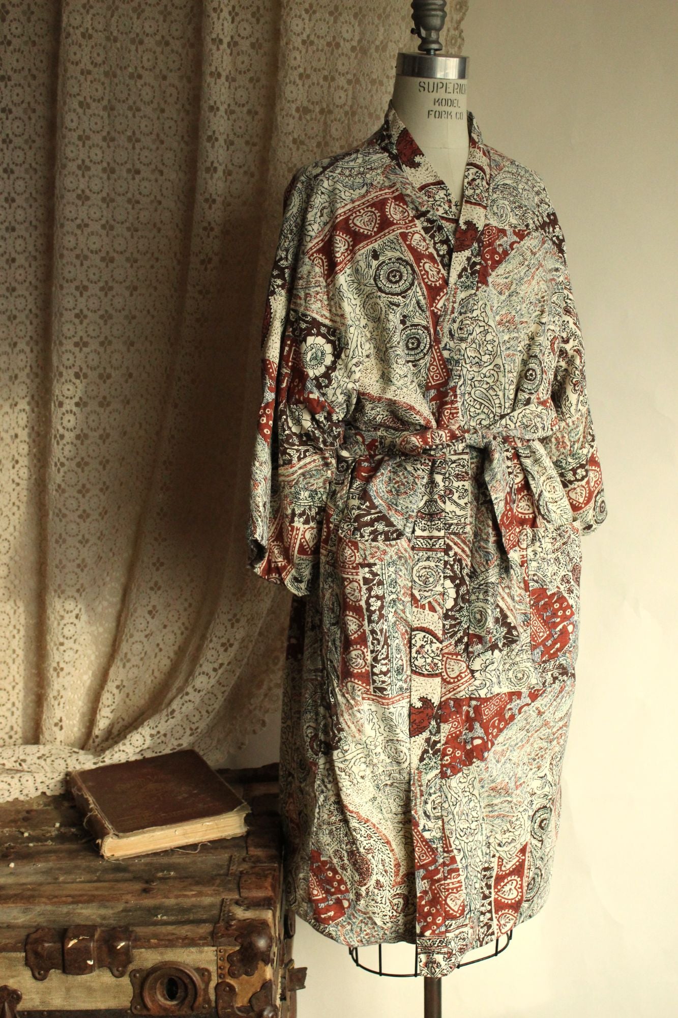 Vintage 1960s 1970s Roytex Terrycloth Robe with Pockets