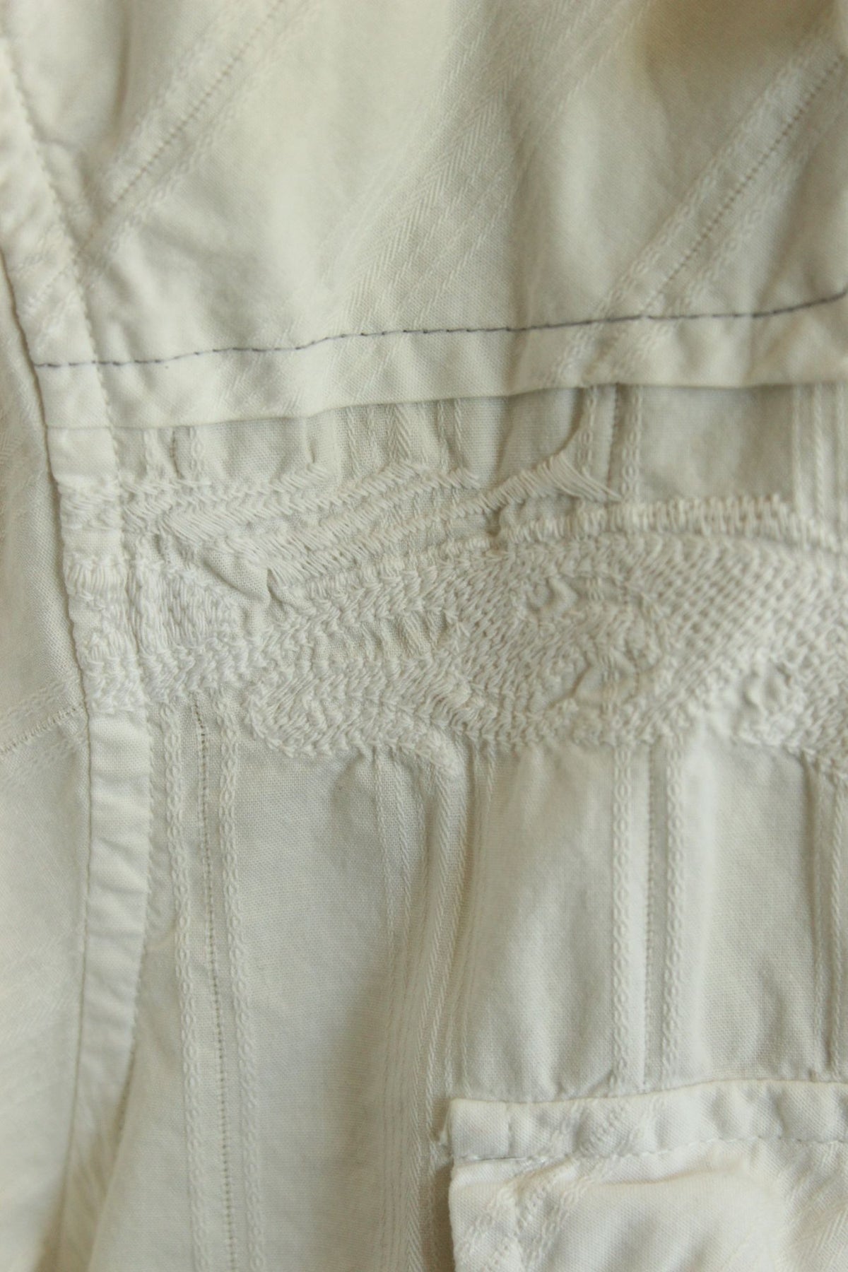 GUESS Mens Size M 2008 Western Pearl Snap Shirt Cream Embroidered Y2K Archive