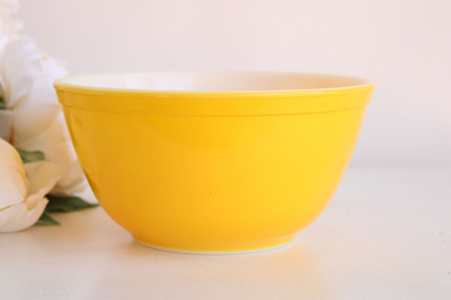 Pyrex Small Yellow Ovenware Mixing Bowl 1 1/2 Pint Bowl 401 Vintage 1950's  Made in USA Part of Primary Colors Mixing Bowl Set 
