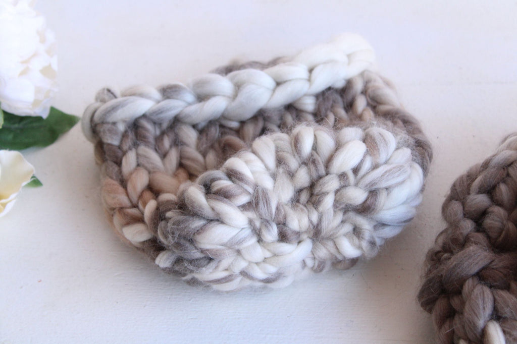 "Smoke and Ash"  Hand Knit Beanie Hat
