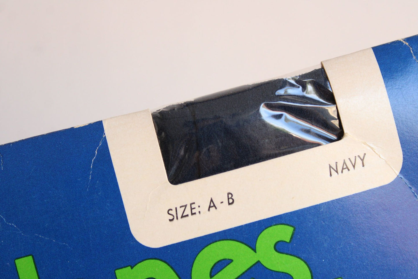 Vintage 1980s 1990s Pantyhose, New NOS, Hanes Navy, Size A-B
