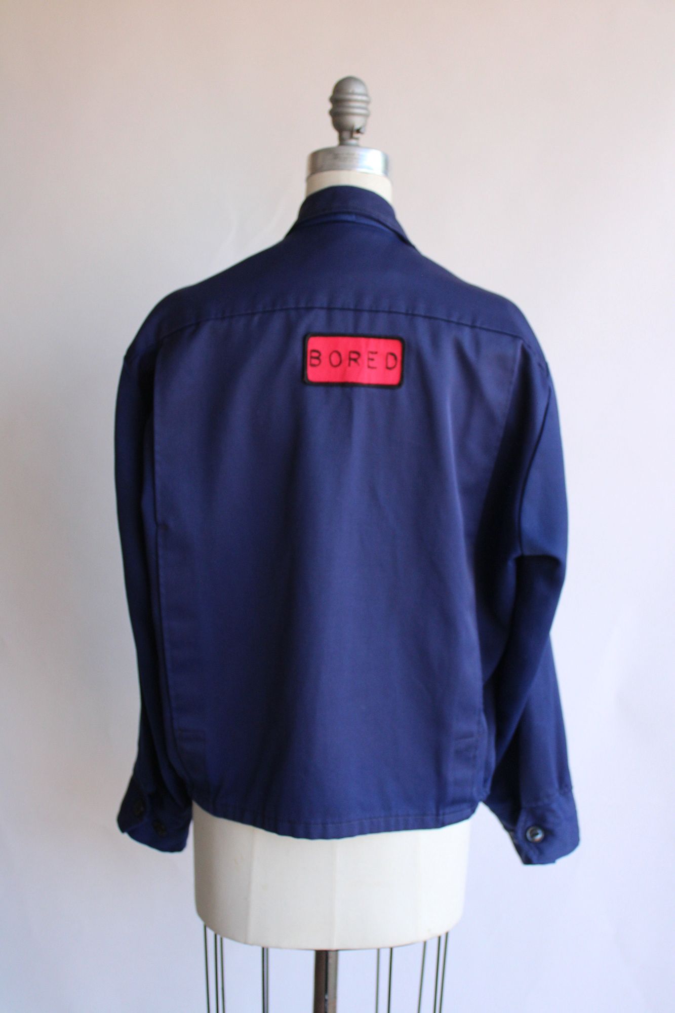 Vintage 1970s 1980s Mens Boss Uniform Co. Navy Blue Work Jacket