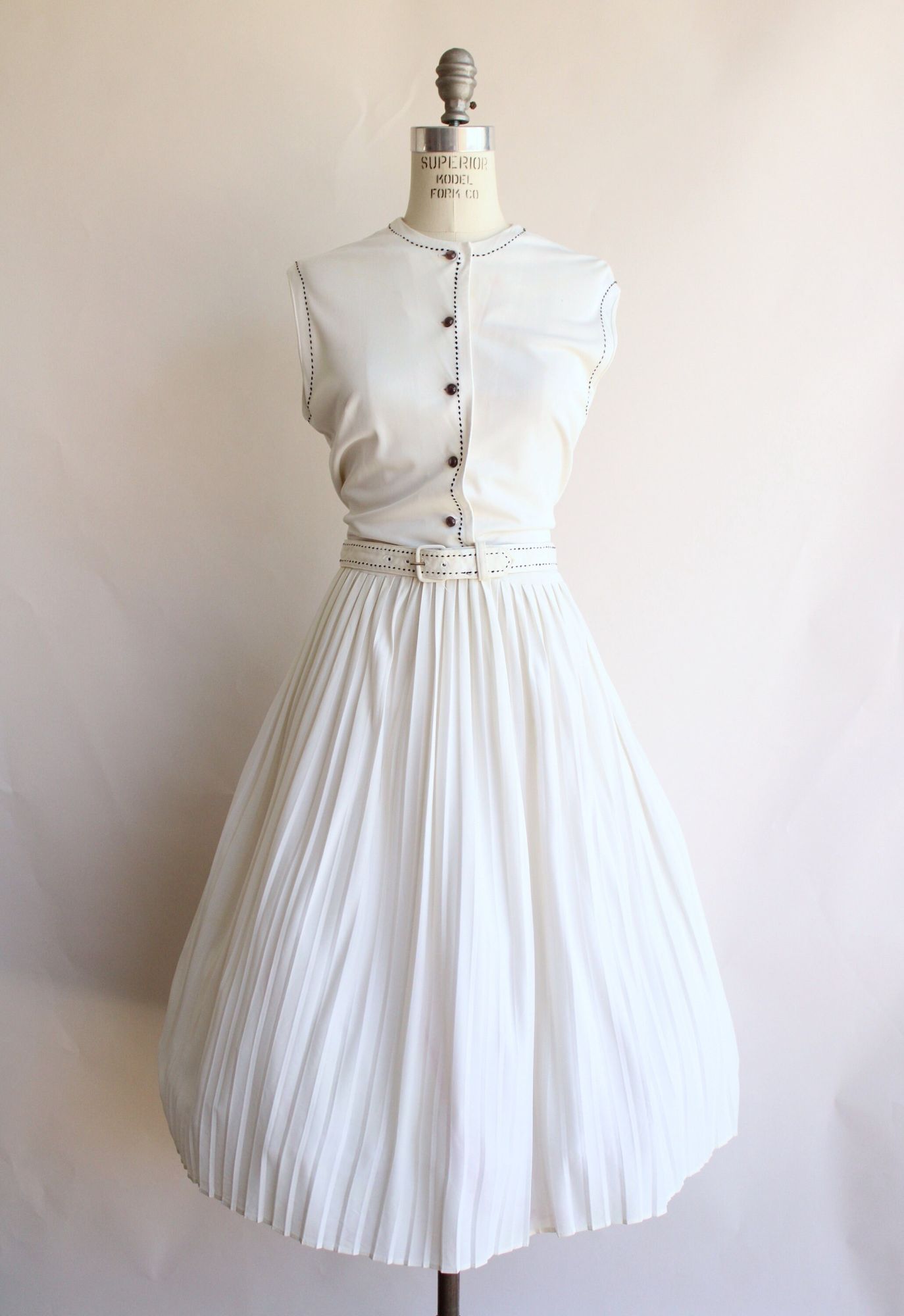 Vintage 1960s Dress with Belt, Volup Koret of California