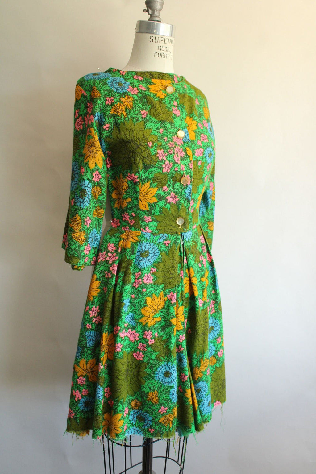 Vintage 1960s Rosa Ray Floral Print Romper Jumpsuit