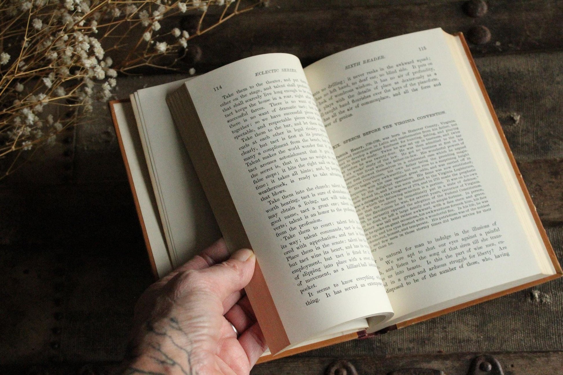 Vintage 1920s Book, "McGuffey's Sixth Eclectic Reader", Revised Edition American Co