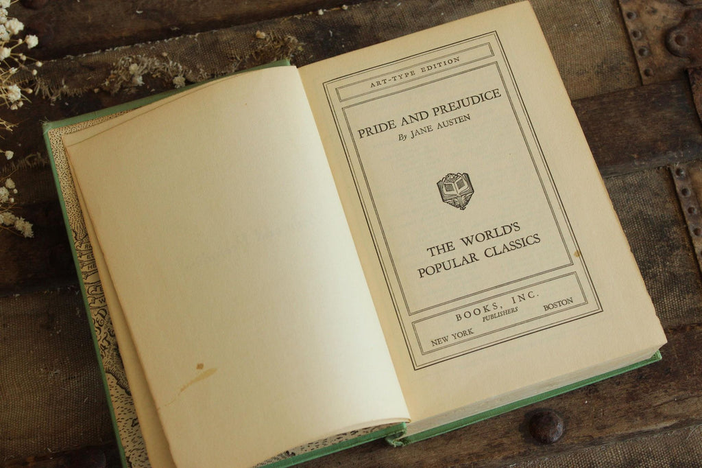 Vintage 1940s Book, "Pride and Prejudice",  by Jane Austen