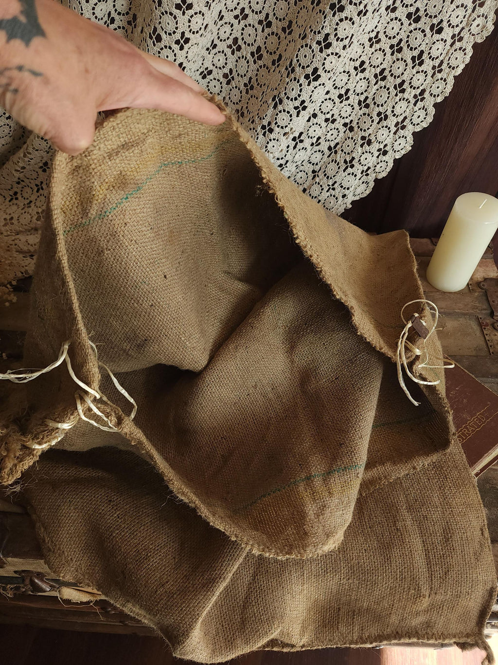 Vintage 1960s 1970s Coffee Bean Sack