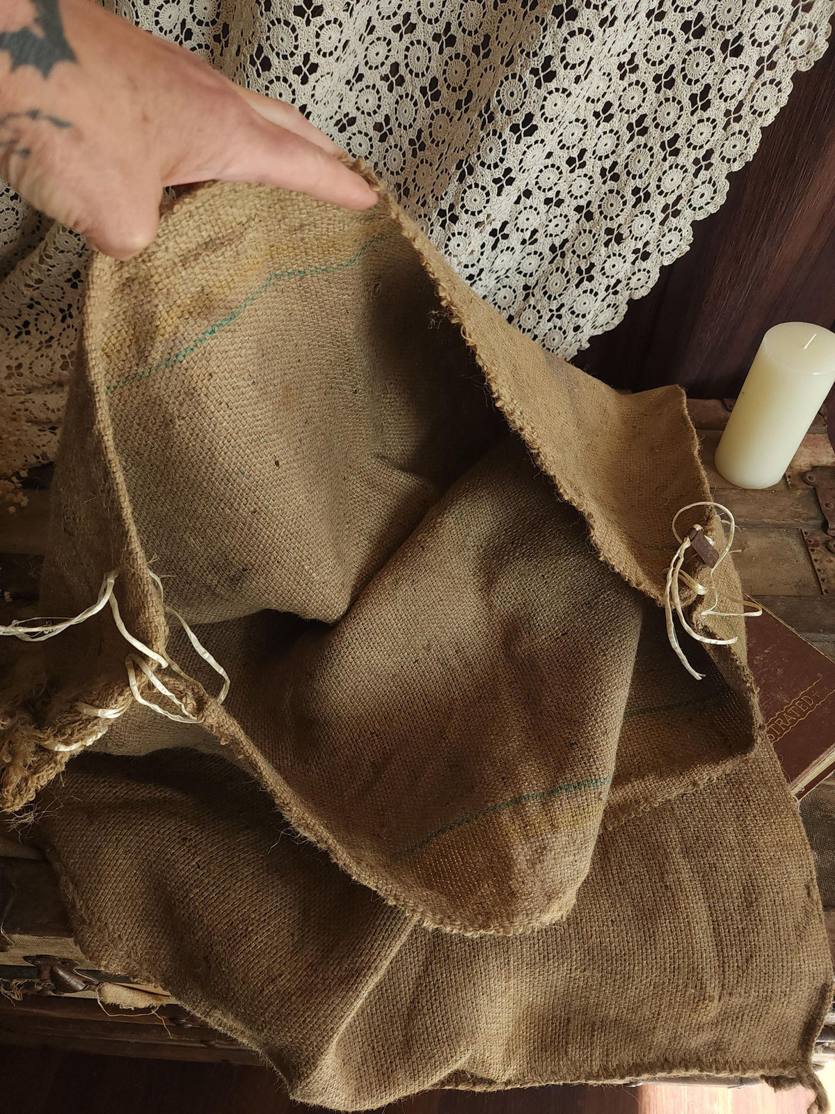 Vintage 1960s 1970s Coffee Bean Sack