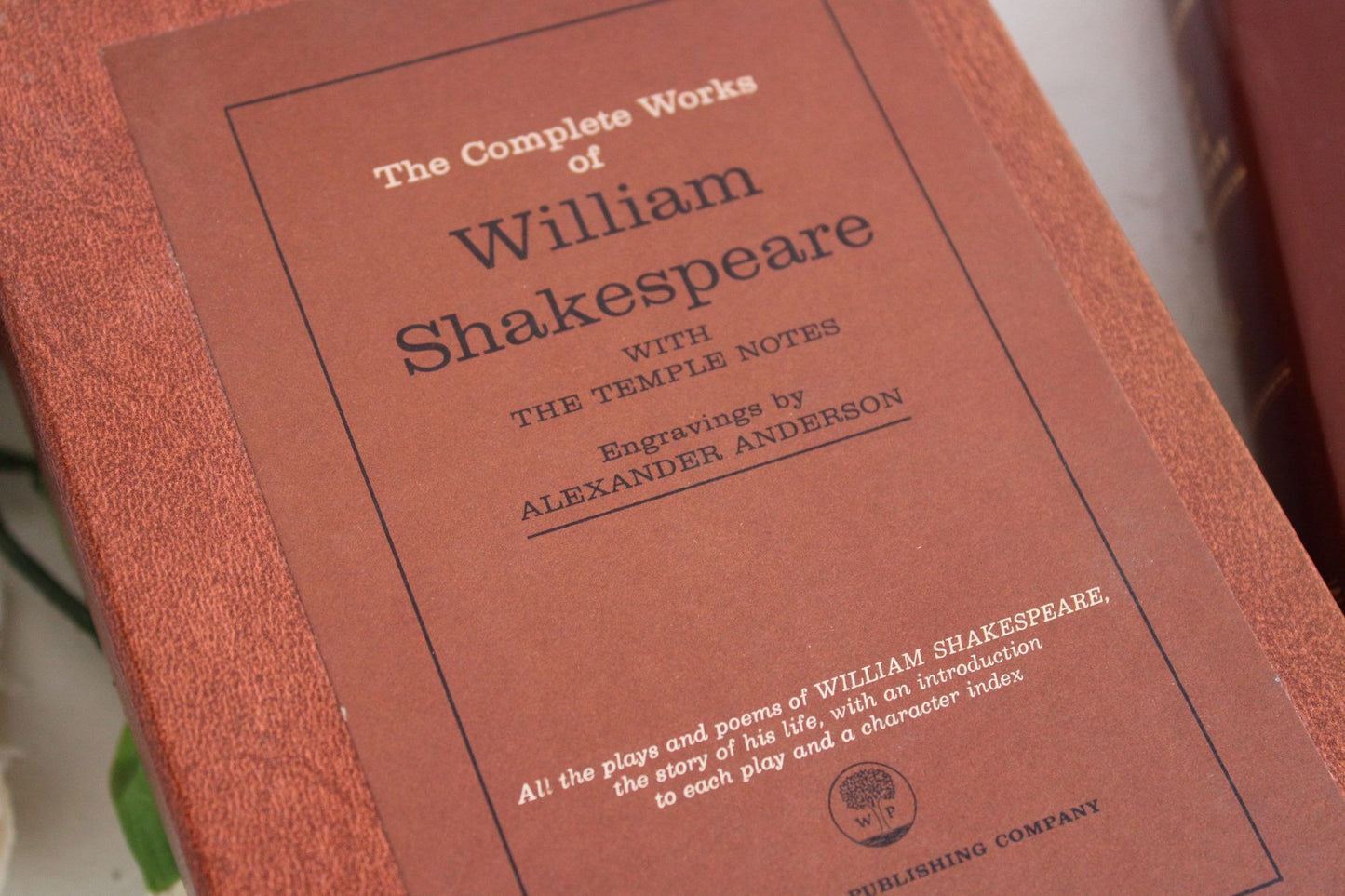 Vintage 1960s Book, The Complete Works of William Shakespeare, Leather Bound