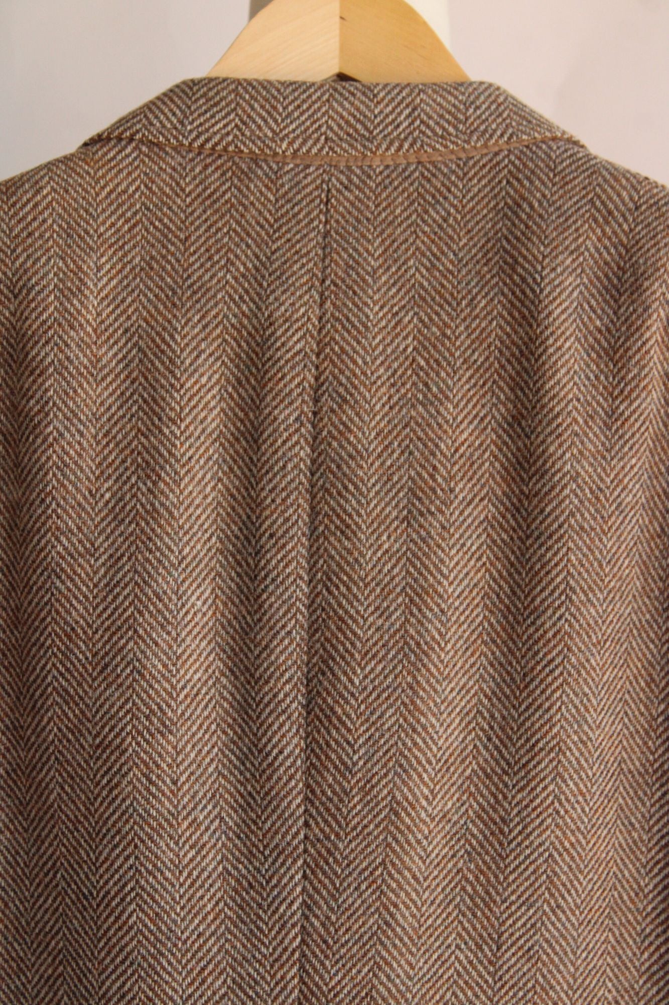Vintage 1960s 1970s Mens Cricketeer Geo Lasky Brown Wool Tweed Jacket
