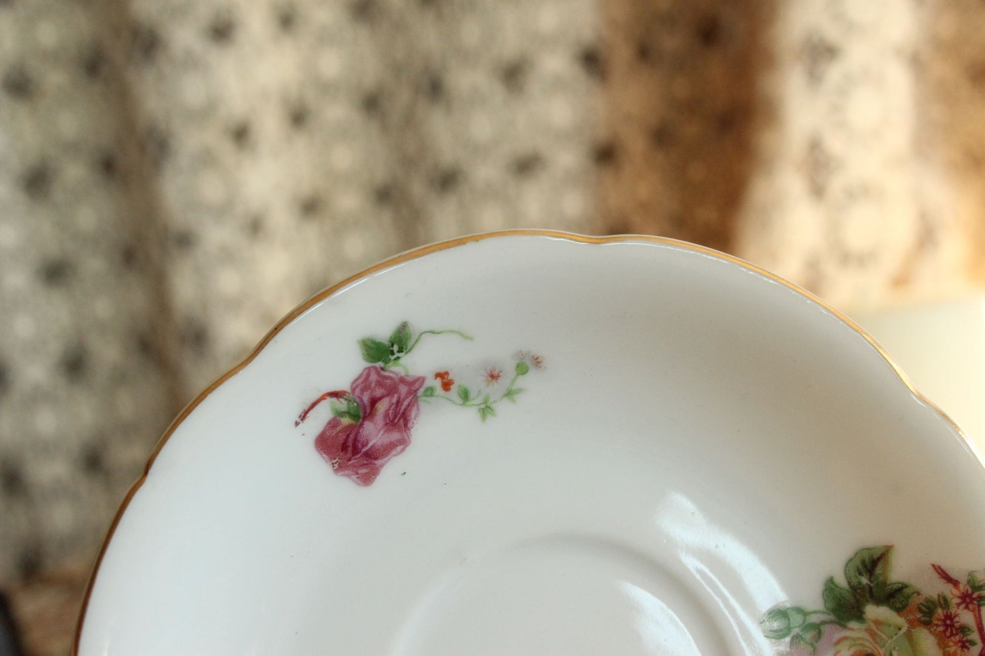 Vintage China Tea Saucer, Made In Occupied Japan
