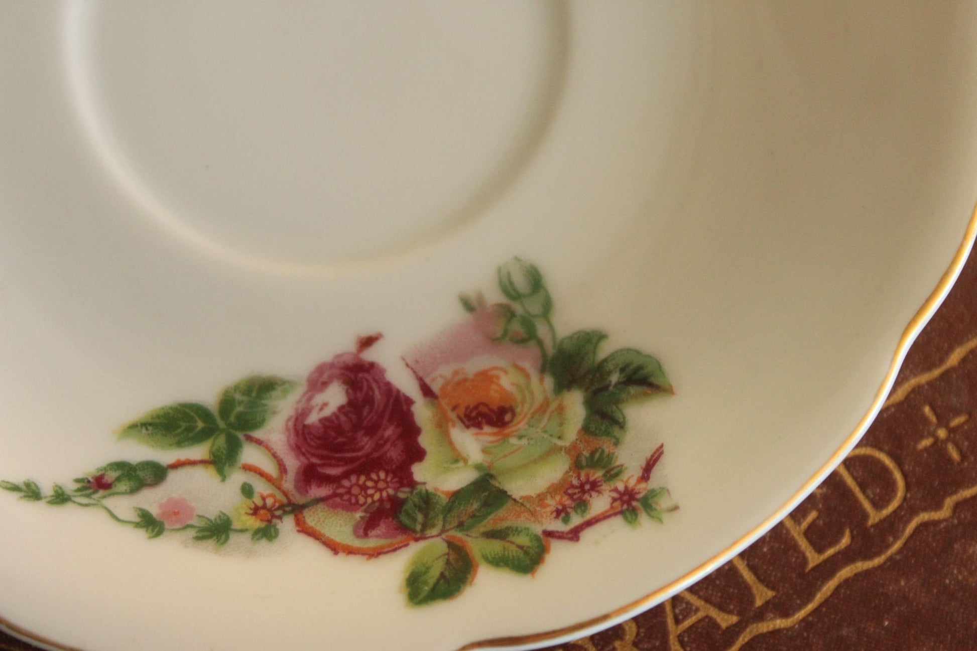 Vintage China Tea Saucer, Made In Occupied Japan
