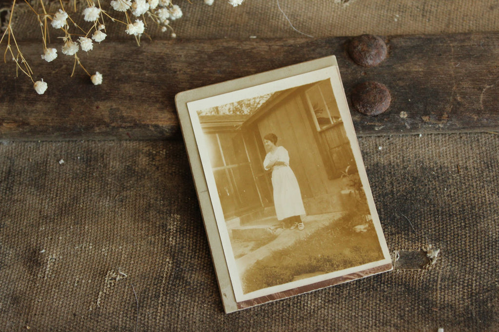 Vintage 1910s Photograph of a Smiling Woman