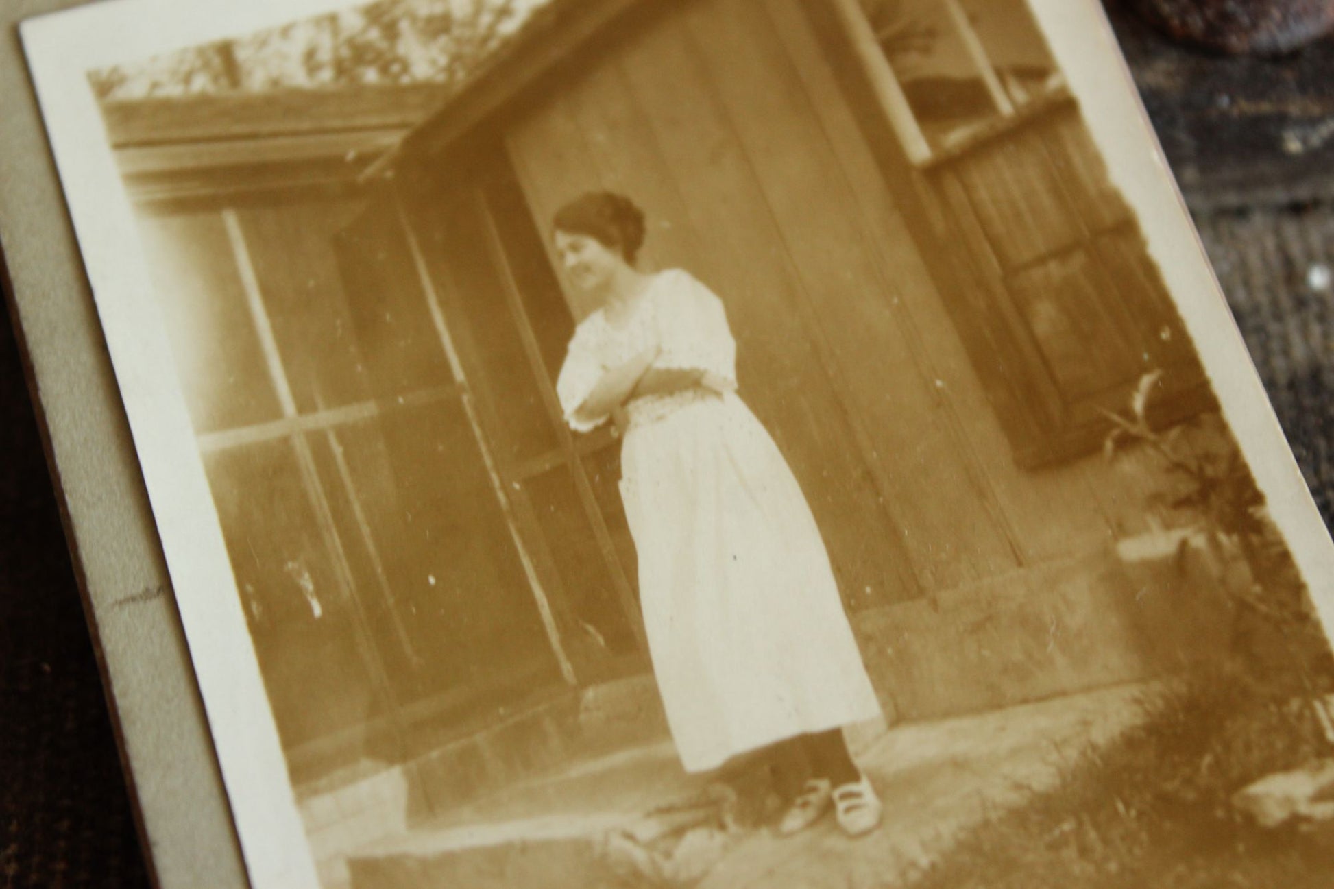 Vintage 1910s Photograph of a Smiling Woman