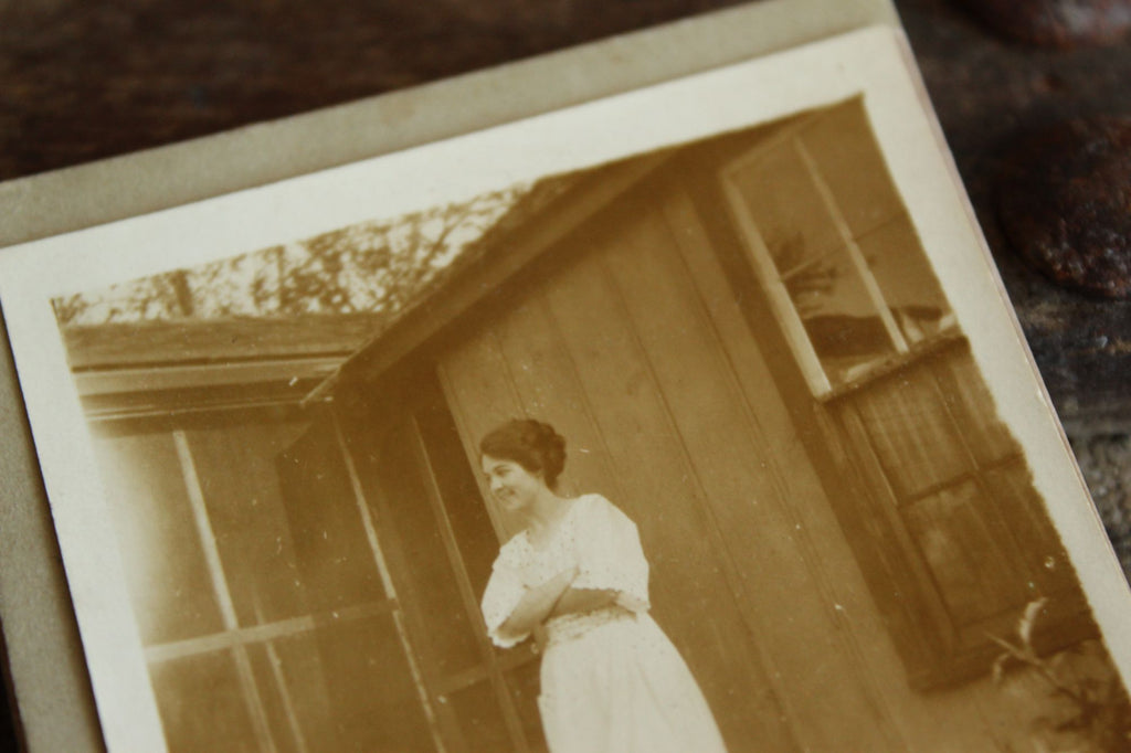 Vintage 1910s Photograph of a Smiling Woman