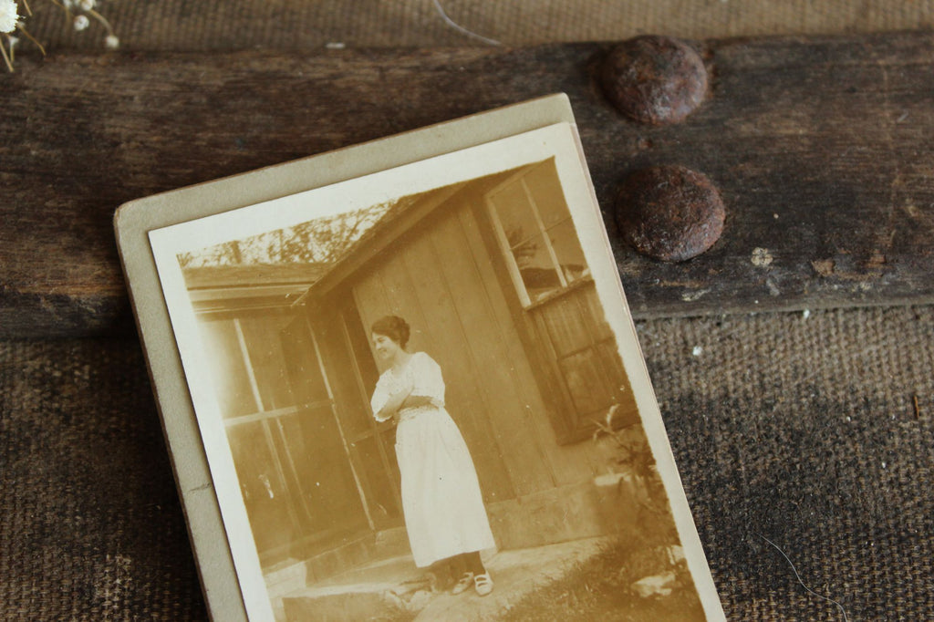 Vintage 1910s Photograph of a Smiling Woman