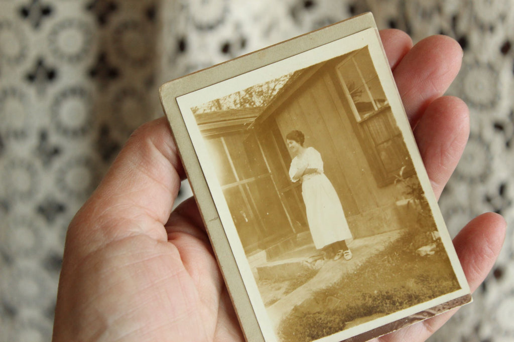 Vintage 1910s Photograph of a Smiling Woman