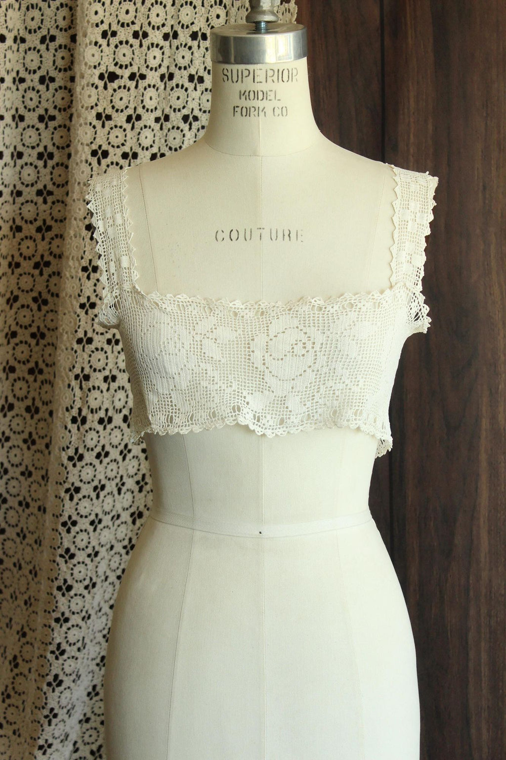 Vintage Antique 1910s Lace Camisole Trim