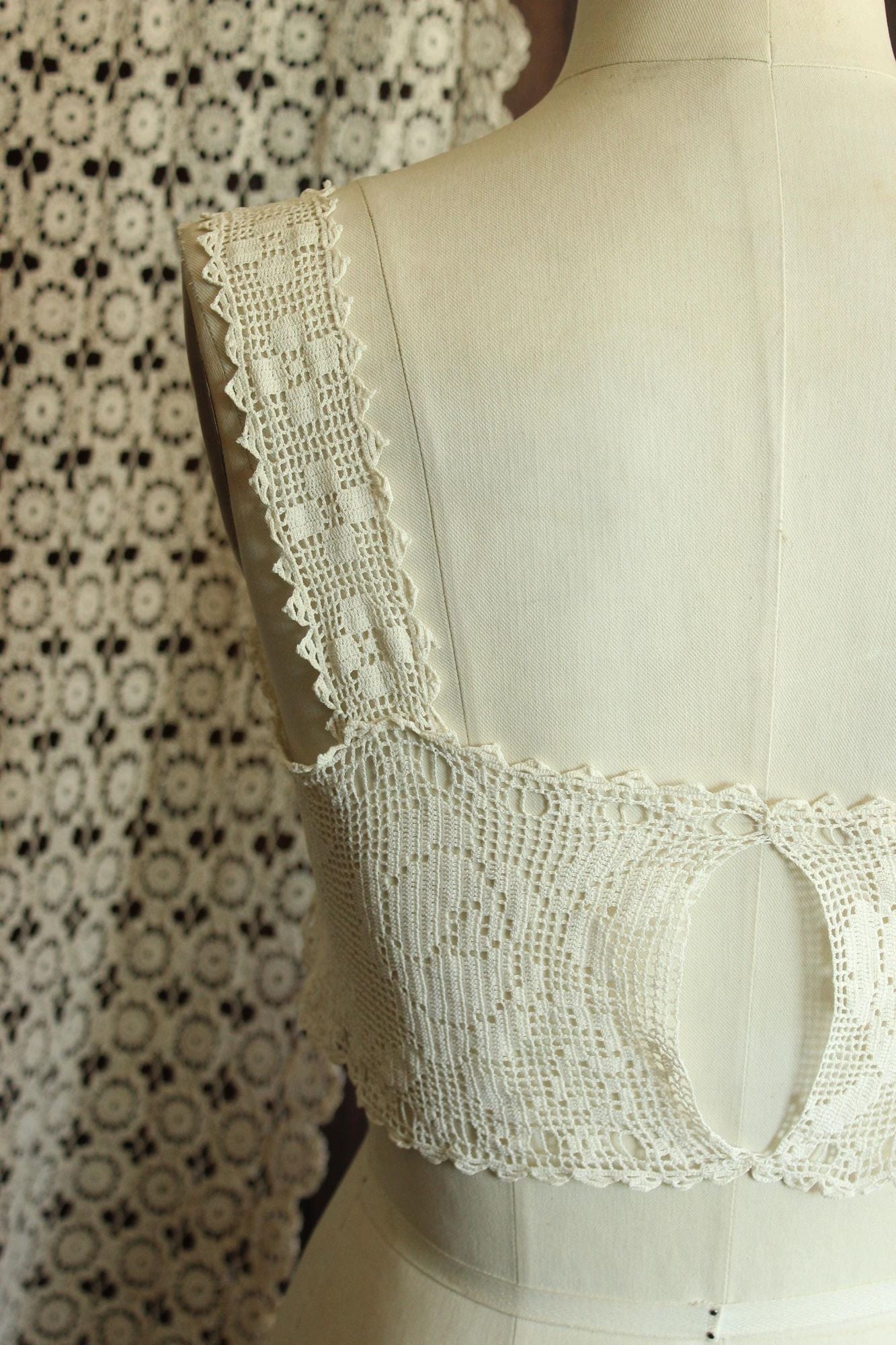 Vintage Antique 1910s Lace Camisole Trim