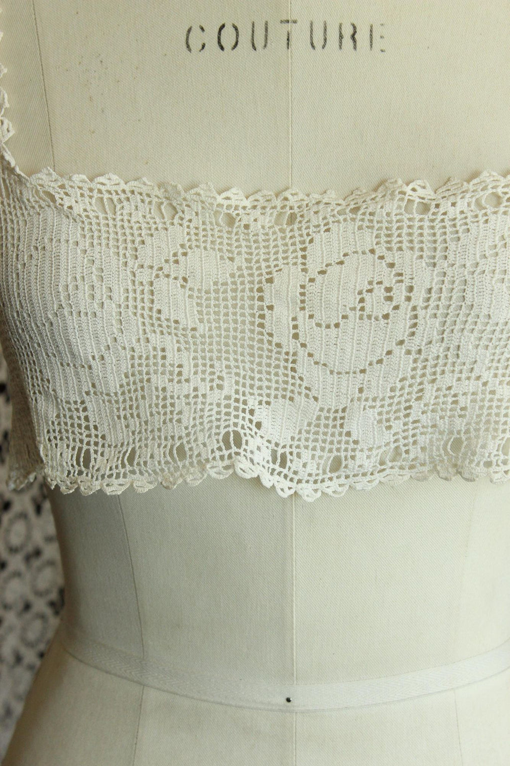 Vintage Antique 1910s Lace Camisole Trim
