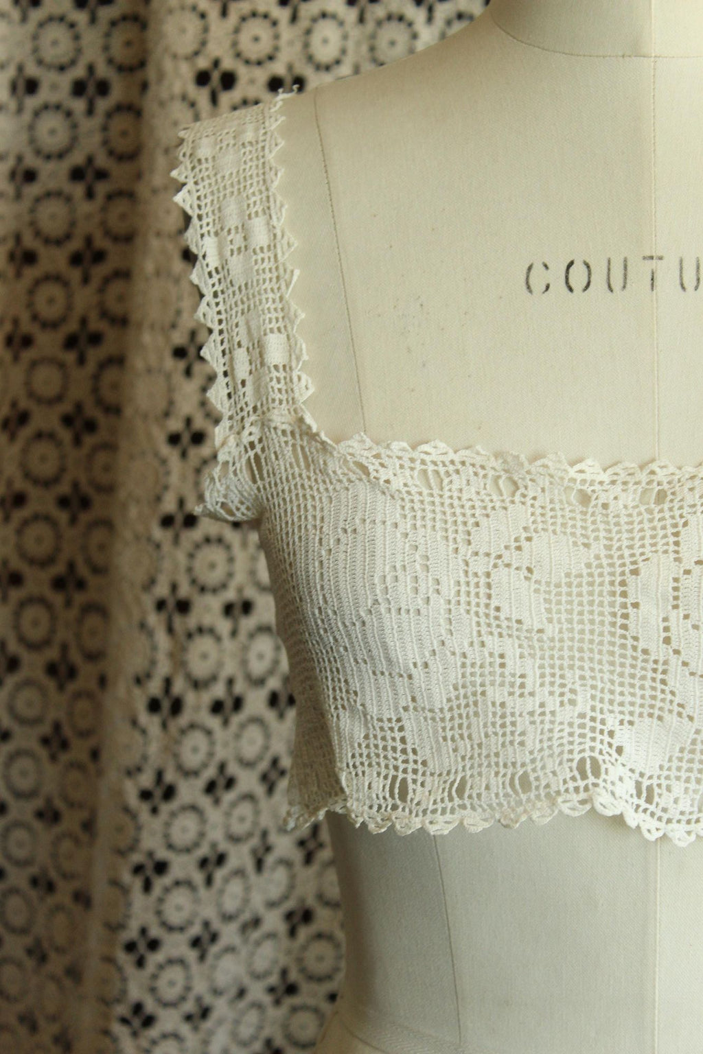 Vintage Antique 1910s Lace Camisole Trim