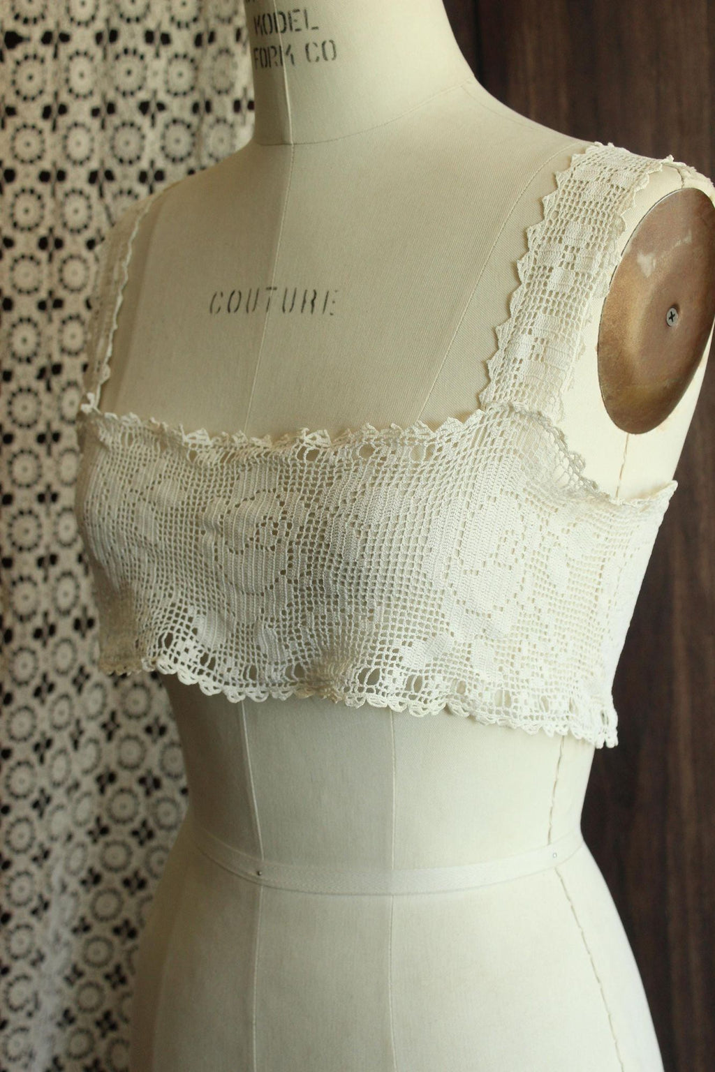 Vintage Antique 1910s Lace Camisole Trim