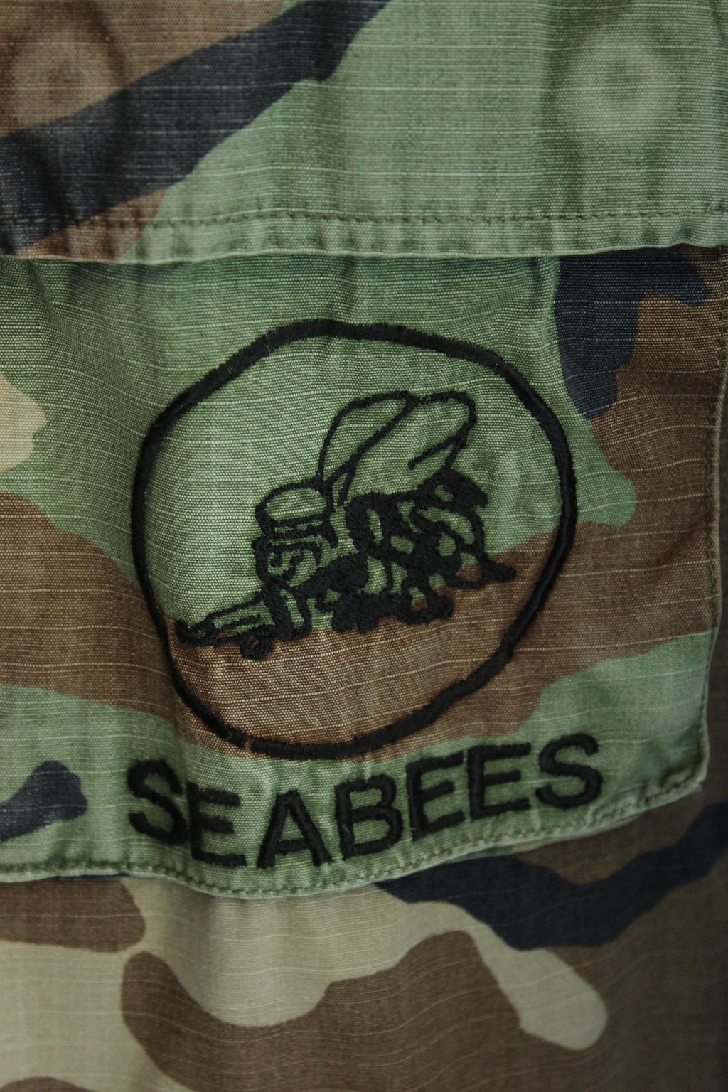 Vintage 1990s US Seabees Camouflage Combat Field Jacket