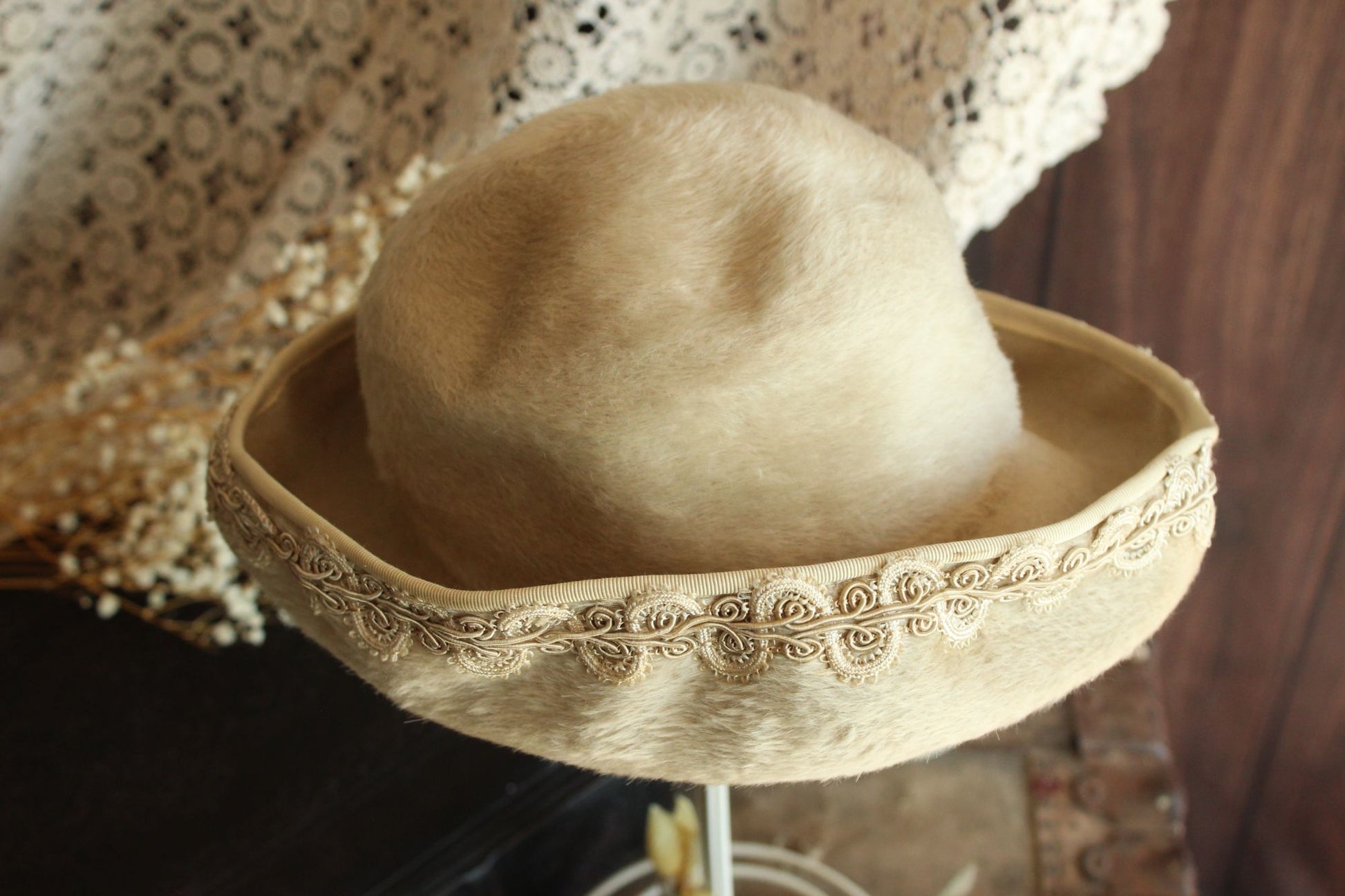 Vintage 1960s Lilli Faux Fur Wool Hat