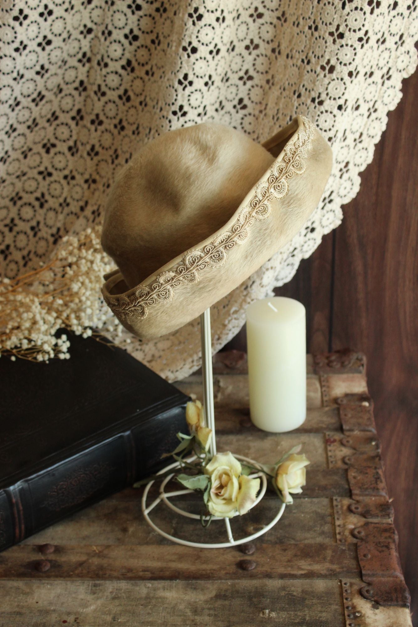 Vintage 1960s Lilli Faux Fur Wool Hat