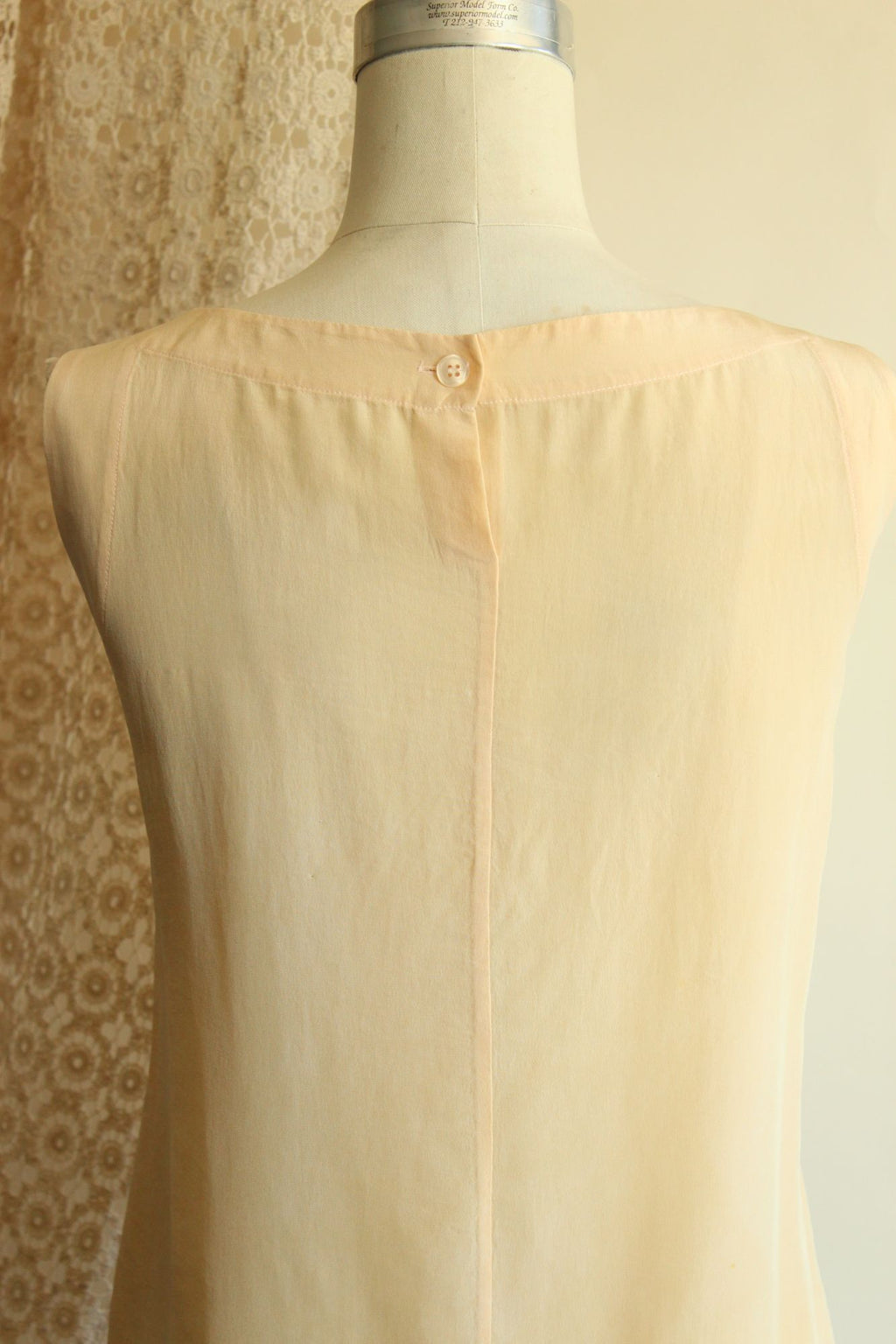 Vintage 1990s Ivory Silk Sleeveless Blouse