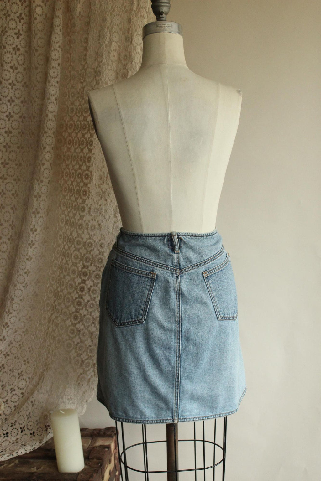 Vintage 2000s Calvin Klein Denim Mini Skirt
