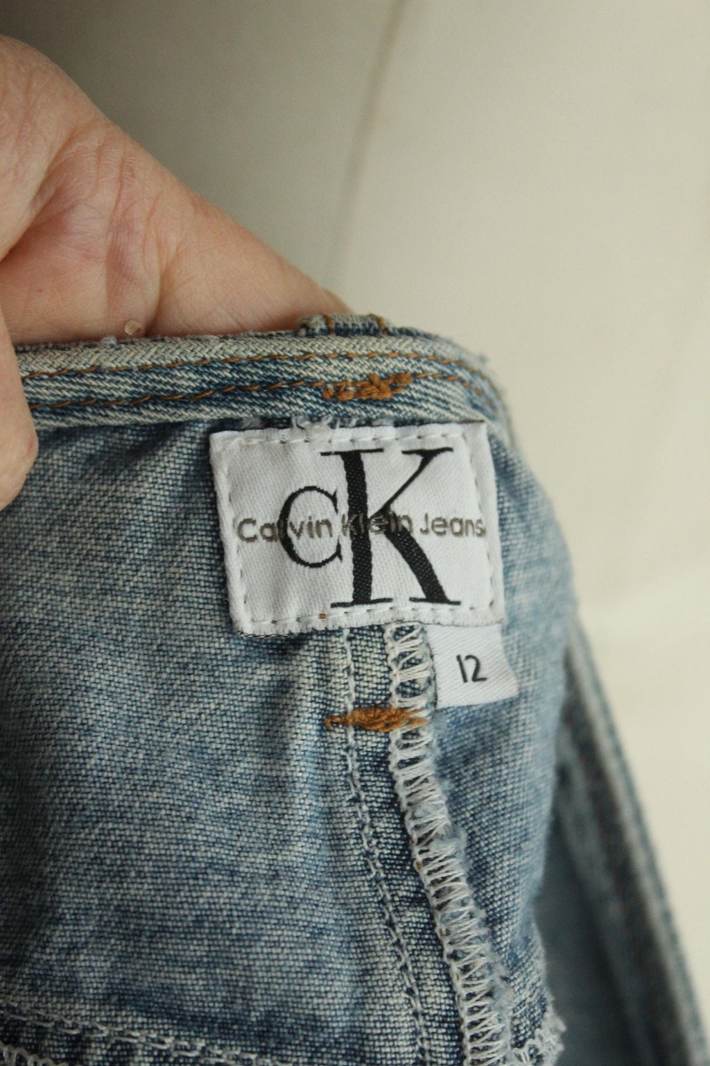 Vintage 2000s Calvin Klein Denim Mini Skirt