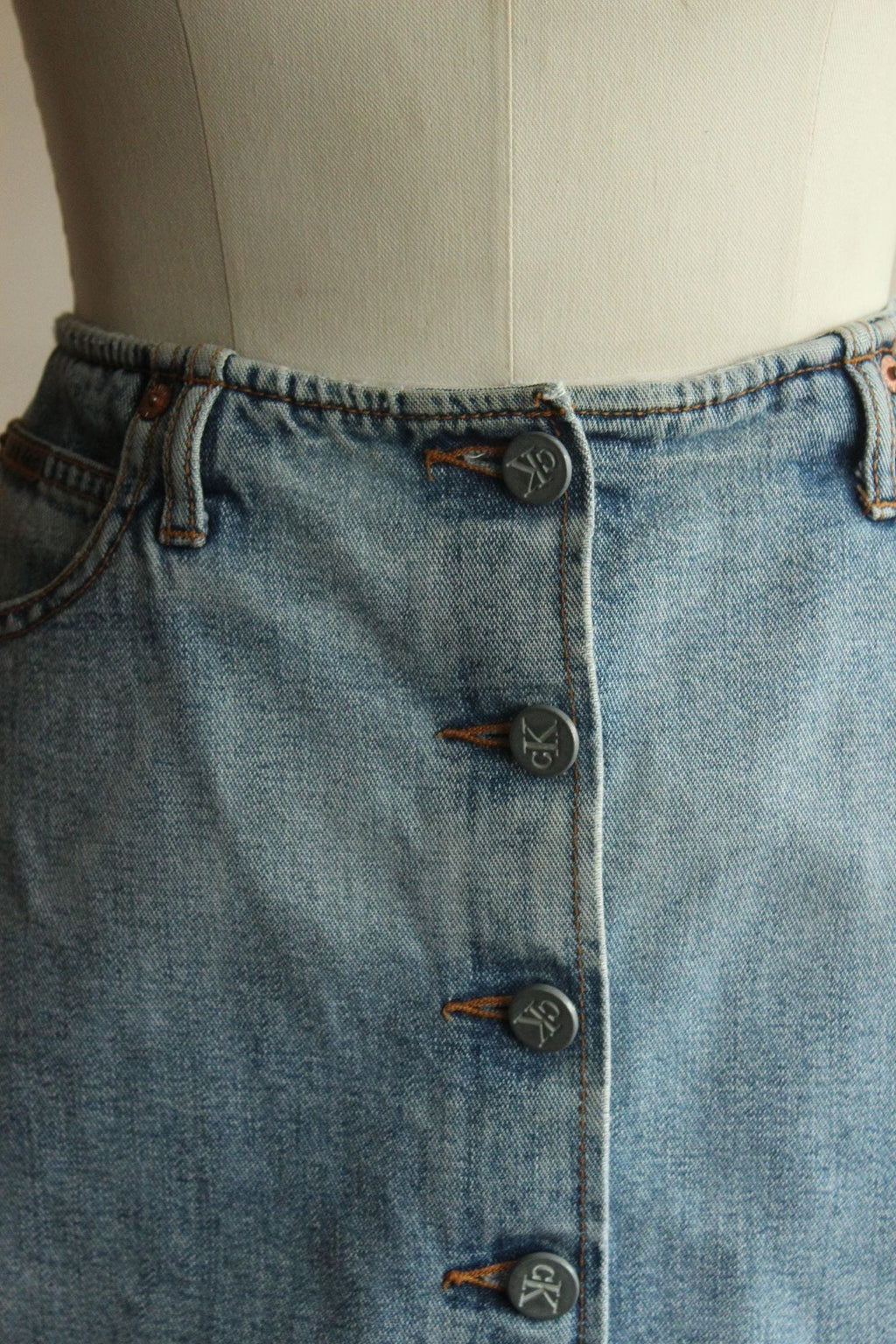 Vintage 2000s Calvin Klein Denim Mini Skirt